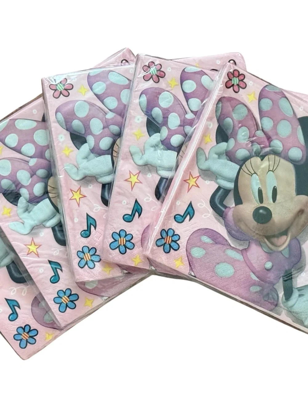 Disney Minnie Mouse Pink Polka Dot 16-Count Paper Napkins – Set of 5 Packs